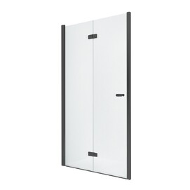 Душевая дверь в нишу New Trendy NEW SOLEO BLACK 80x195 D-0221A стекло прозрачное, профиль черный