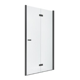 Душевая дверь в нишу New Trendy NEW SOLEO BLACK 80x195 D-0222A стекло прозрачное, профиль черный