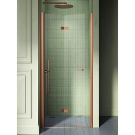 Душевая дверь в нишу New Trendy NEW SOLEO COPPER BRUSHED 80x195 D-0501A стекло прозрачное, профиль брашированная медь