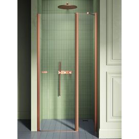 Душевая дверь в нишу New Trendy NEW SOLEO COPPER BRUSHED 90x195 D-0521A стекло прозрачное, профиль брашированная медь