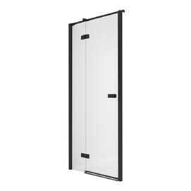 Душевая дверь в нишу New Trendy REFLEXA BLACK 80x200 EXK-4898 стекло прозрачное, профиль черный