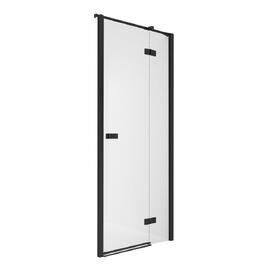 Душевая дверь в нишу New Trendy REFLEXA BLACK 80x200 EXK-4899 стекло прозрачное, профиль черный