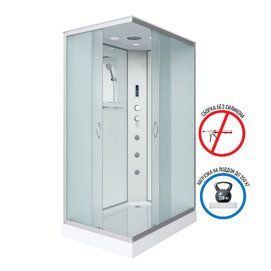 Душевая кабина Niagara Classic 110x80 NG-43185-14QF низкий поддон, стекло матовое, профиль серебро