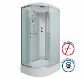 Душевая кабина Niagara Classic 130x90 NG-33394-14R средний поддон, стекло матовое, профиль серебро, правая