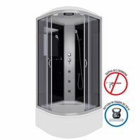 Душевая кабина Niagara Classic 80х80 NG-2507-14G высокий поддон, стекло тонированное, профиль серебро