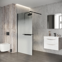 Душевые перегородки Niagara Nova 120х200 NG-582-12BLACK стекло белый градиент, профиль черный матовый