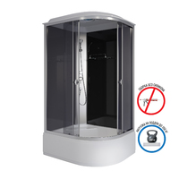 Душевая кабина Niagara Eco 120x90 E120/90/40L/TN поддон высокий, стекло тонированное, профиль серебро