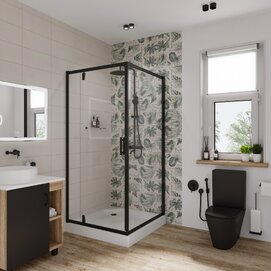 Душевой уголок Niagara Nova NG- 6801-08 BLACK 90x90 без поддона