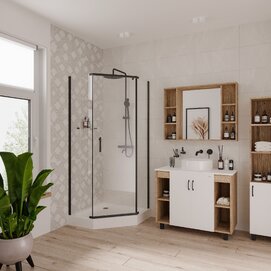 Душевой уголок Niagara Nova NG- 6805-08 BLACK 90x90 без поддона