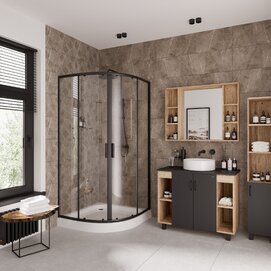 Душевой уголок Niagara Nova NG- 6807-08 BLACK 100x100 без поддона