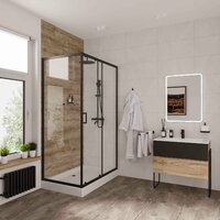 Душевой угол Niagara Nova NG- 6812-08 BLACK 120x80 без поддона