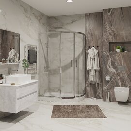 Душевой уголок Niagara Nova 120х80 NG-6621-08 без поддона, стекло прозрачное, профиль хром