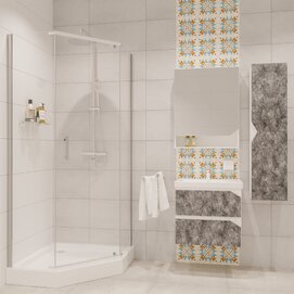 Душевой уголок Niagara Nova 100х100 NG-6634-08 без поддона, стекло прозрачное, профиль хром