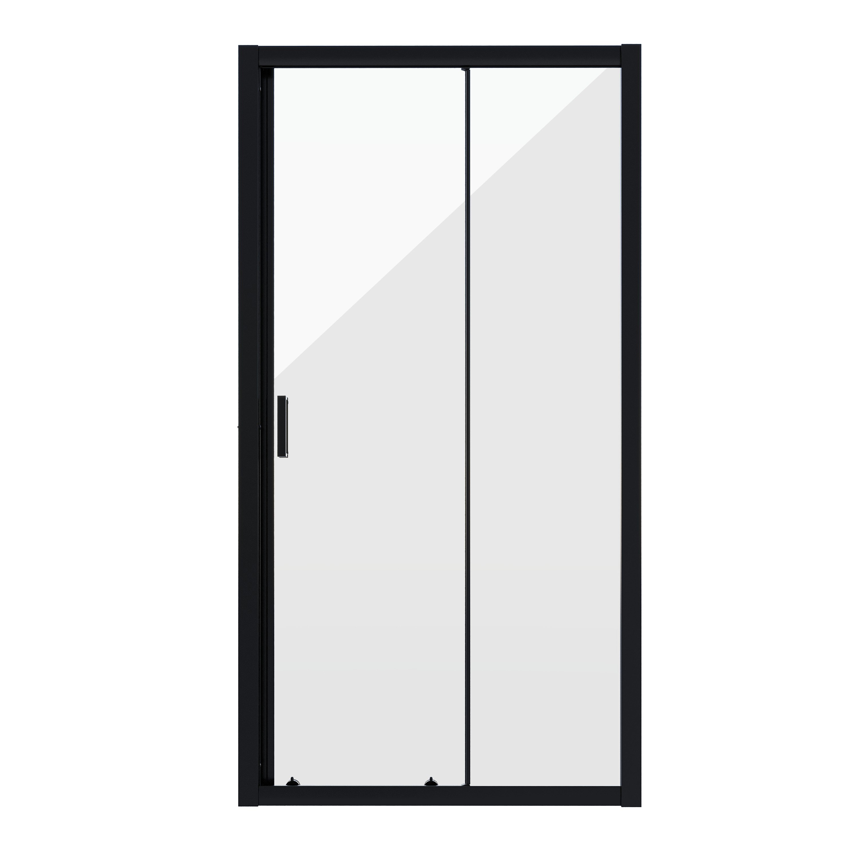 Душевая дверь Niagara 100х190 NG-82-10AB раздвижная, стекло прозрачное, профиль черный - фото 2