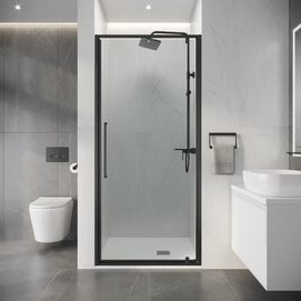 Душевая дверь в нишу Niagara Nova 100x195 NG-35-10AGR стекло прозрачное, профиль графит матовый