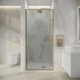 Душевая дверь в нишу Niagara Nova 100x195 NG-45-10ASG стекло прозрачное, профиль золото брашированное