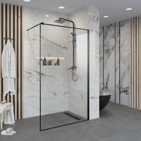 Душевые перегородки Niagara Nova 90х195 NG-687-90BLACK стекло прозрачное, профиль черный