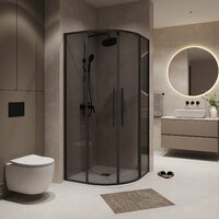 Душевой угол Niagara Nova 90x90 NG-2826-34BLACK стекло тонированное, профиль черный матовый, без поддона