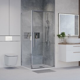 Душевой уголок Niagara Nova 90x90 NG-64-9A-A90-34 стекло прозрачное, профиль хром, без поддона