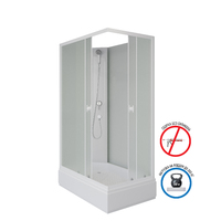 Душевая кабина Niagara Promo 110x80 P110/80/26Q/MT/BK поддон средний, стекло матовое, профиль белый