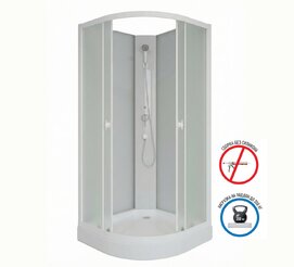 Душевая кабина Niagara Promo 80x80 P80/13/MT/BK поддон низкий, стекло матовое, профиль белый