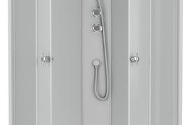 Фото Душевая кабина Niagara Promo 80x80 P80/13/MT поддон низкий, стекло матовое, профиль белый