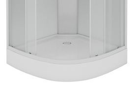 Фото Душевая кабина Niagara Promo 80x80 P80/13/MT поддон низкий, стекло матовое, профиль белый