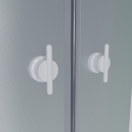 Фото Душевая кабина Niagara Promo 80x80 P80/13/MT поддон низкий, стекло матовое, профиль белый