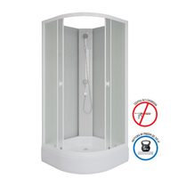 Душевая кабина Niagara Promo 80x80 P80/26/MT/BK поддон средний, стекло матовое, профиль белый