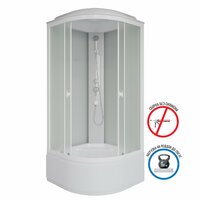 Душевая кабина Niagara Promo 80x80 P80/40/MT поддон высокий, стекло матовое, профиль белый