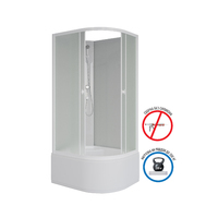 Душевая кабина Niagara Promo 90x70 P90/70/40L/MT/BK поддон высокий, стекло матовое, профиль белый