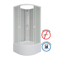 Душевая кабина Niagara Promo 90x90 P90/40/MT/BK поддон высокий, стекло матовое, профиль белый