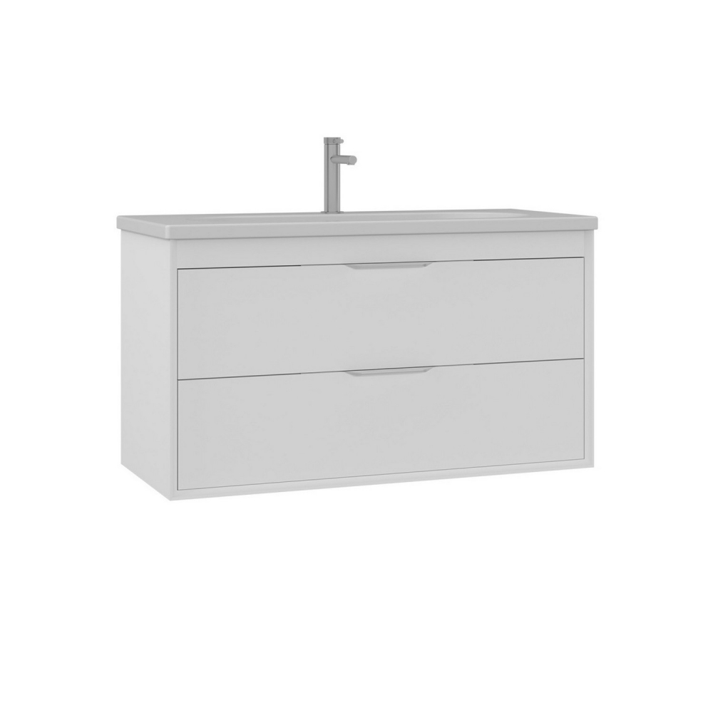 Тумба с раковиной ORKA Clay 100 см подвесная, белая матовая