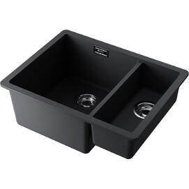 Кухонная мойка Omoikiri Kata 55-2-U-BL Artgranit черная матовая