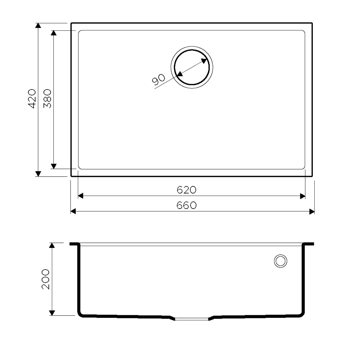 Кухонная мойка Omoikiri Tedori 66-U-PL, цвет платина 4993979 - фото 2