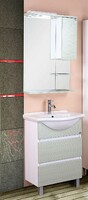 Мебель для ванной Onika Элита 60 см напольная, 2 ящика белая, зеленая