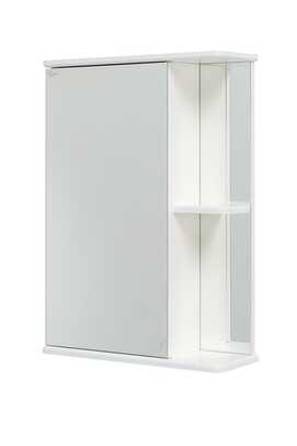 Зеркальный шкаф Onika Карина 50 см универсальный, белый
