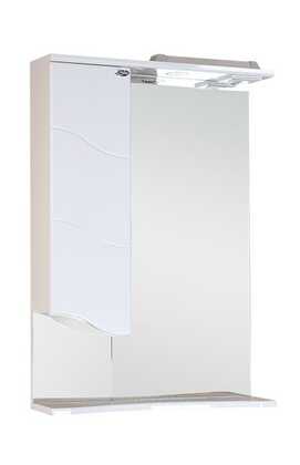 Зеркало со шкафчиком Onika Лайн 58 см левый, белый