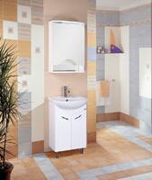 Мебель для ванной Onika Лада 50 см напольная с дверцами, белая