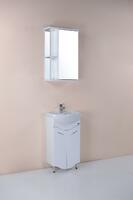 Мебель для ванной Onika Лайн 46 см напольная с дверцами, белая