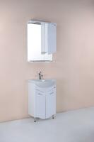 Мебель для ванной Onika Лайн 51 см напольная с дверцами, белая