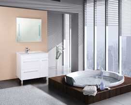 Мебель для ванной Onika Олимп 90 см напольная, 2 ящика и дверца, белая