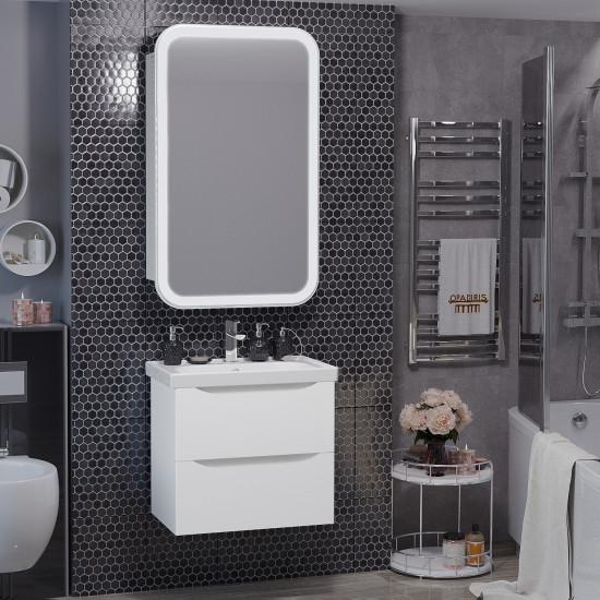 Мебель для ванной Opadiris Элеганс 60 см белый, цвет хром 00-00006894 - фото 3