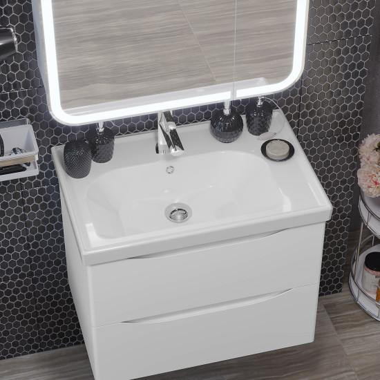 Мебель для ванной Opadiris Элеганс 70 см белый, цвет хром 00-00006756 - фото 5