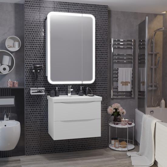 Мебель для ванной Opadiris Элеганс 70 см белый, цвет хром 00-00006756 - фото 11