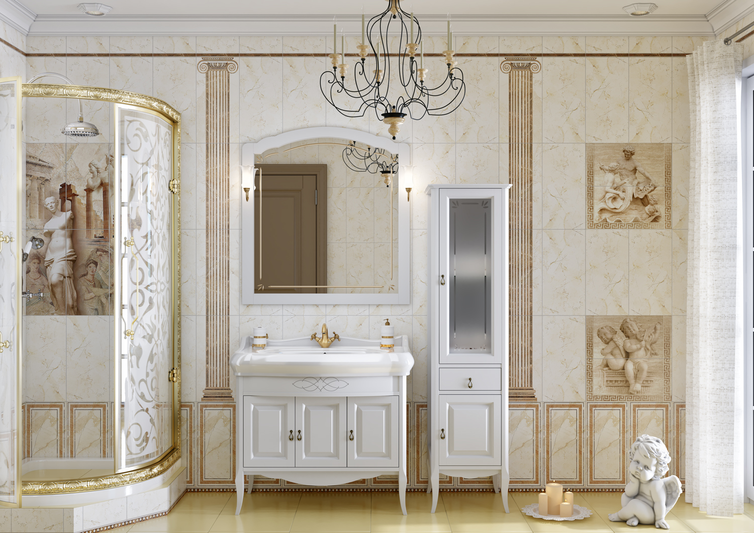Мебель для ванной Opadiris Лоренцо 100 белая, цвет белый