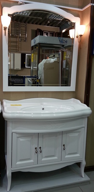 Мебель для ванной Opadiris Лоренцо 100 белая с патиной, цвет белый Z0000008219 - фото 2