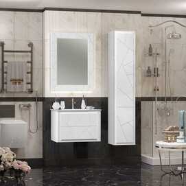 Мебель для ванной Opadiris Луиджи 71 см подвесная, 2 ящика, белая матовая