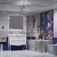 Мебель для ванной Opadiris Валери 105 см напольная, с ящиками, белая