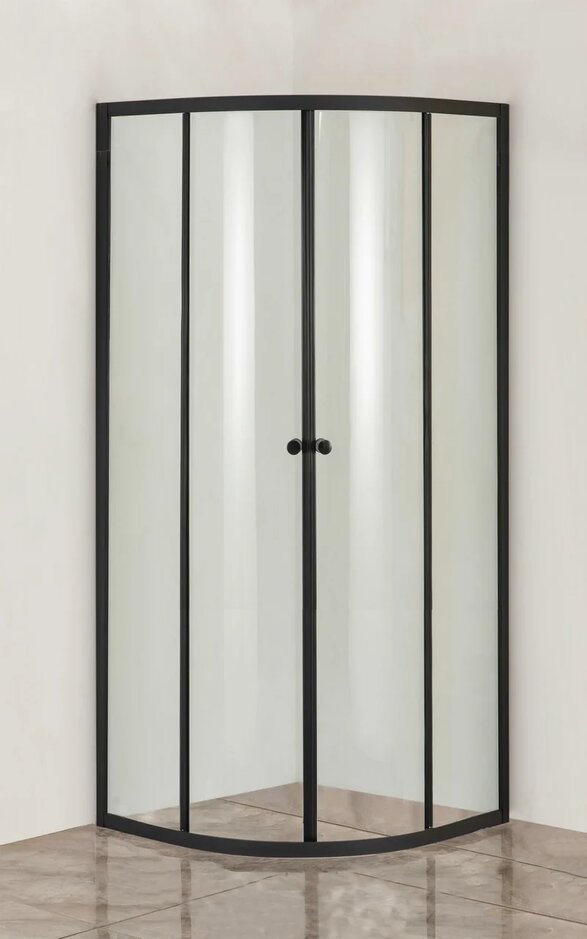 Душевой уголок Orange E01-090TBG 88х88 см без поддона профиль черный 19990₽